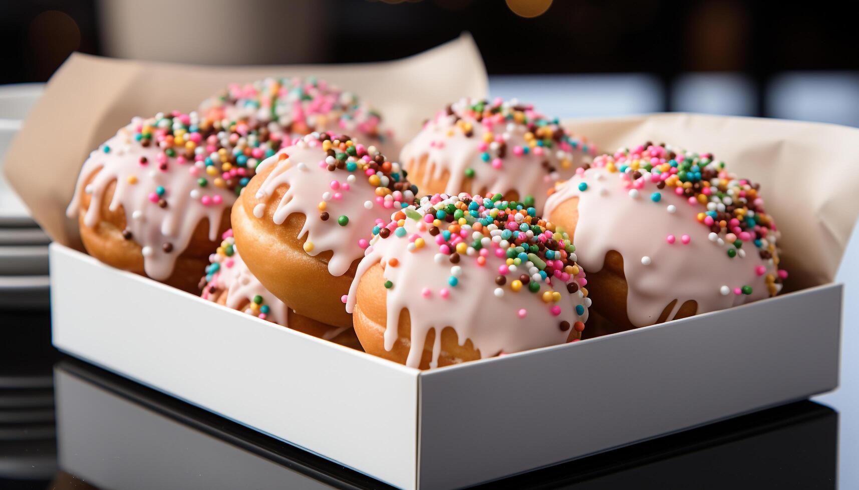 ai gerado recentemente cozido caseiro rosquinhas, uma doce celebração do indulgência gerado de ai foto