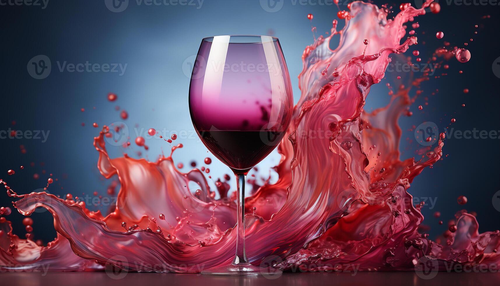 ai gerado líquido vinho derramando, espirrando vermelho, criando abstrato celebração do cores gerado de ai foto