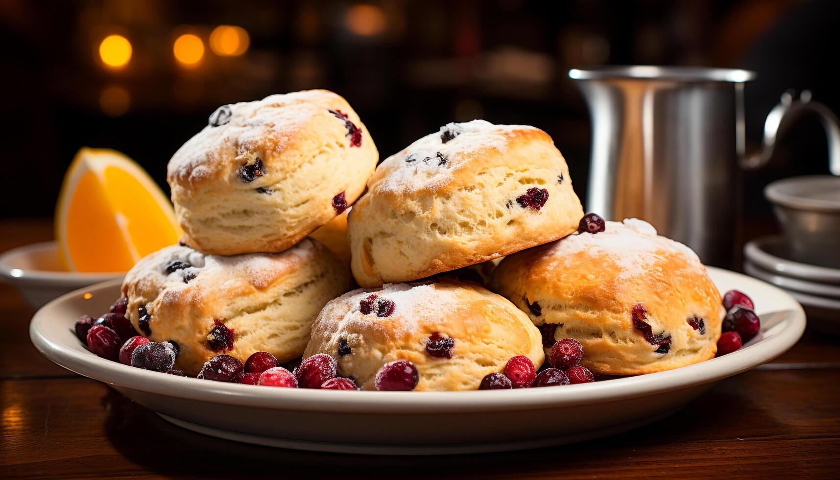 ai gerado caseiro cozido muffin, doce indulgência em rústico de madeira mesa gerado de ai foto