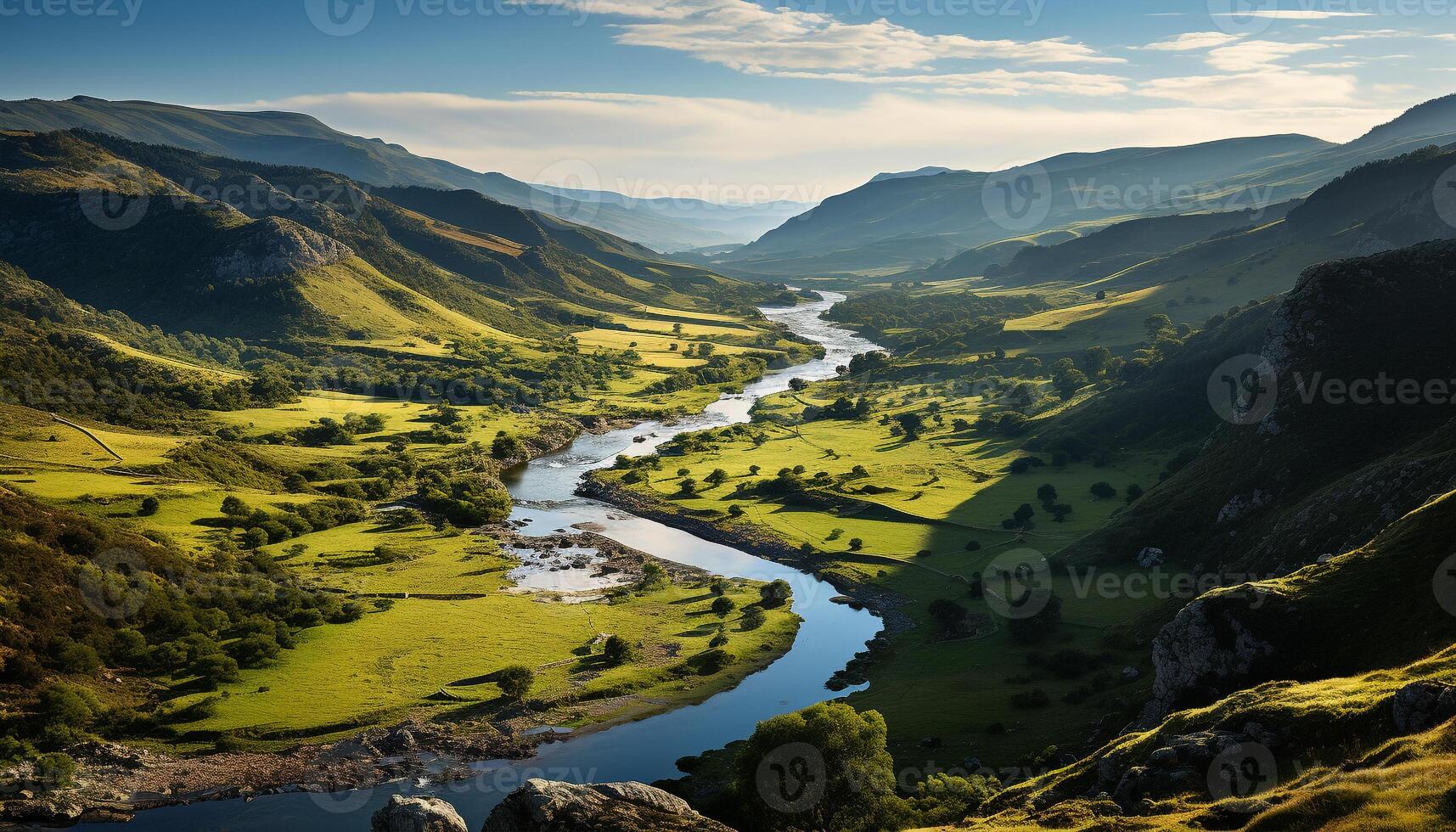 ai gerado majestoso montanha pico reflete dentro tranquilo água, natureza beleza gerado de ai foto