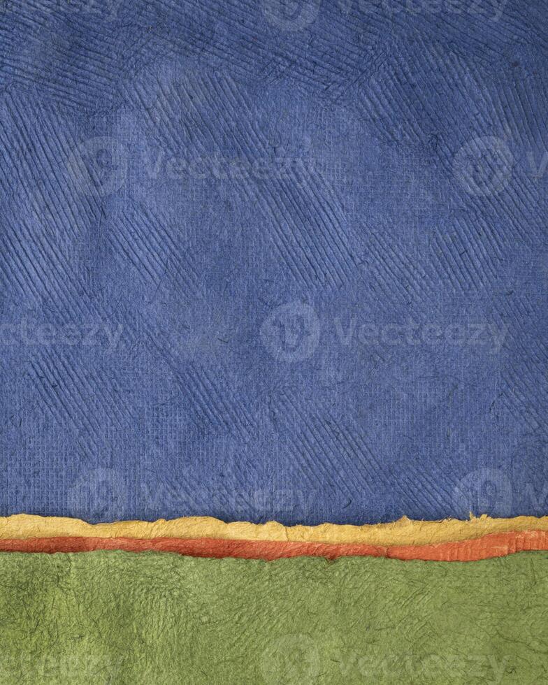 abstrato panorama dentro verde e azul - coleção do huun papéis feito à mão dentro México, vertical fundo foto