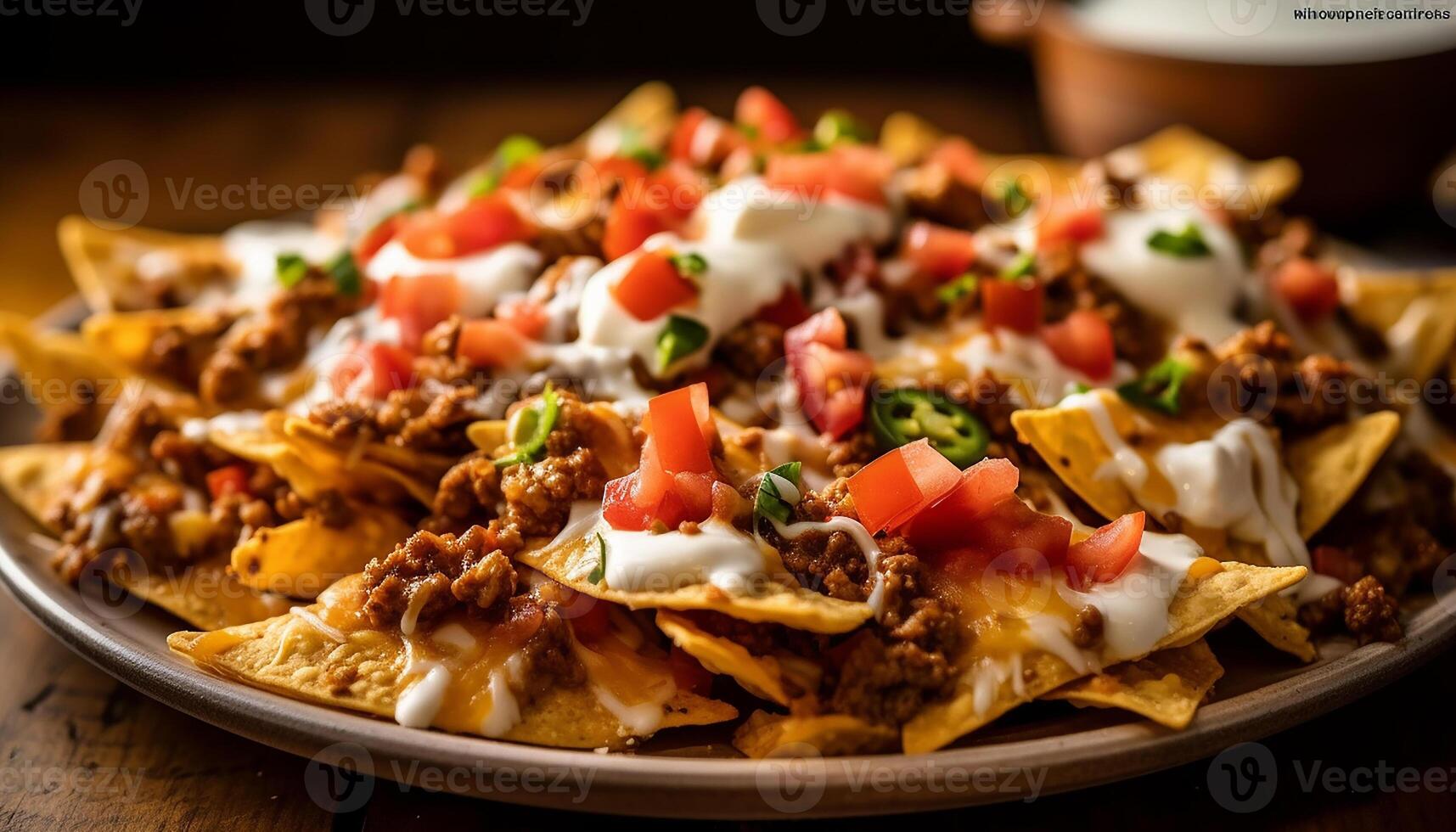 ai gerado frescor e especiaria em uma grelhado carne taco prato gerado de ai foto