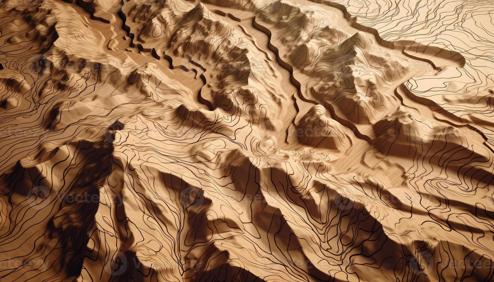 ai gerado abstrato natureza areia aceno, listrado madeira, texturizado plantar, molhado arenito gerado de ai foto