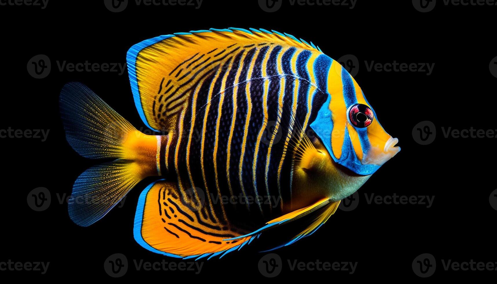 ai gerado colorida palhaço peixe natação dentro uma tropical recife gerado de ai foto