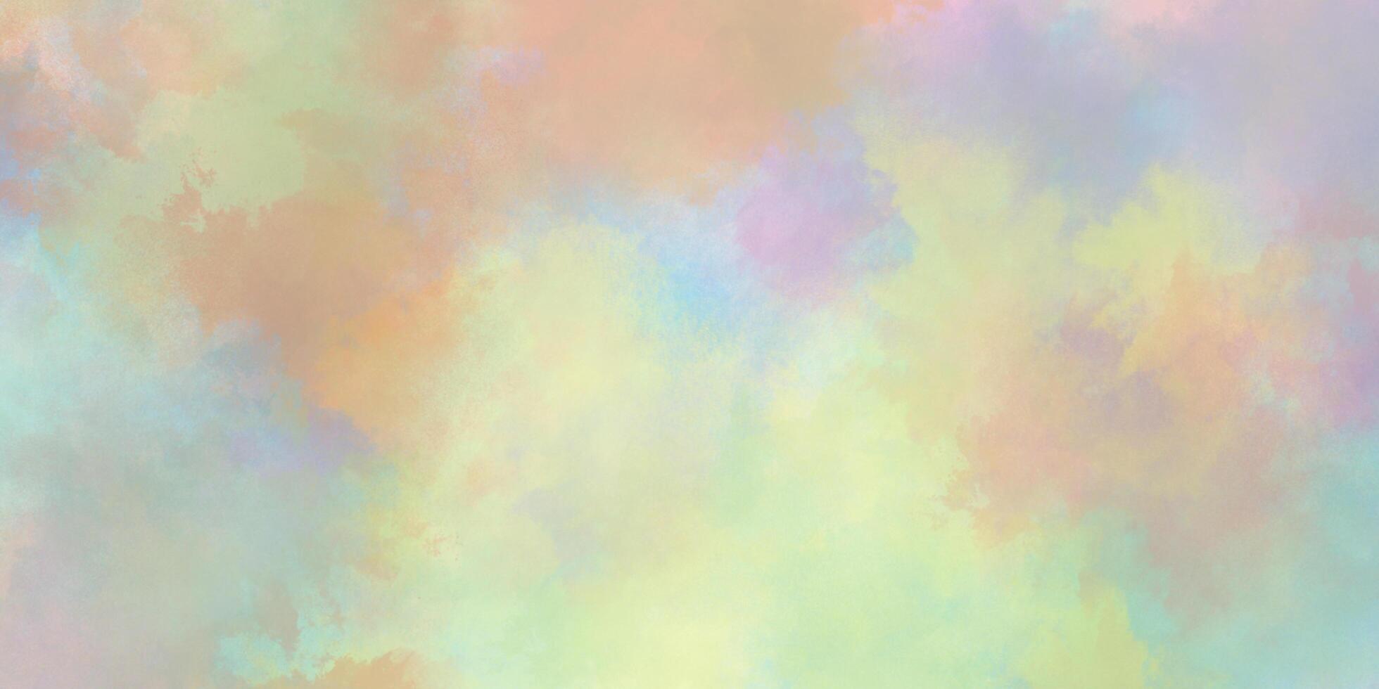 lindo e colorida acrílico pintado à mão esvaziar suave multicolorido abstrato aguarela fundo com nublado manchas usava Como papel de parede, cobrir, apresentação e Projeto. foto