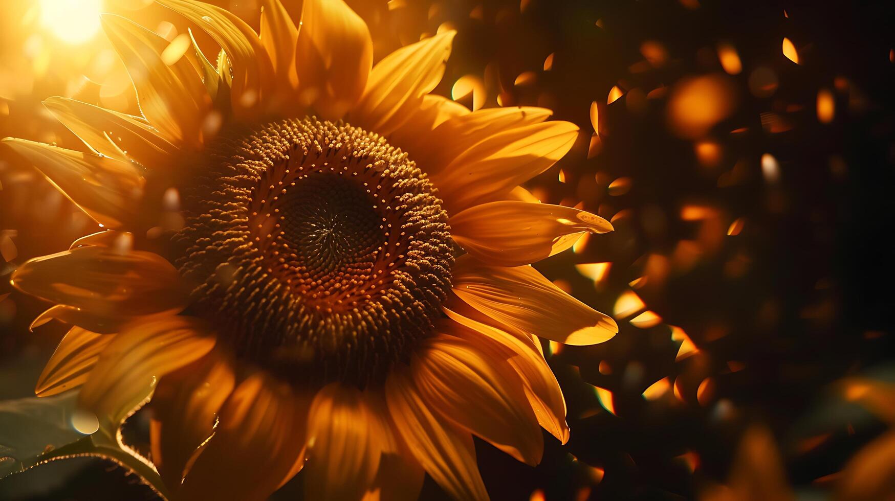 ai gerado vibrante verde folha balança dentro luz solar no meio borrado floresta fundo foto