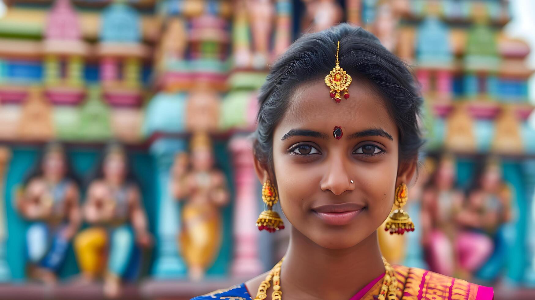 ai gerado jovem mulher abraços majestoso montanha pôr do sol olhando através grande vales dentro dourado hora brilho foto