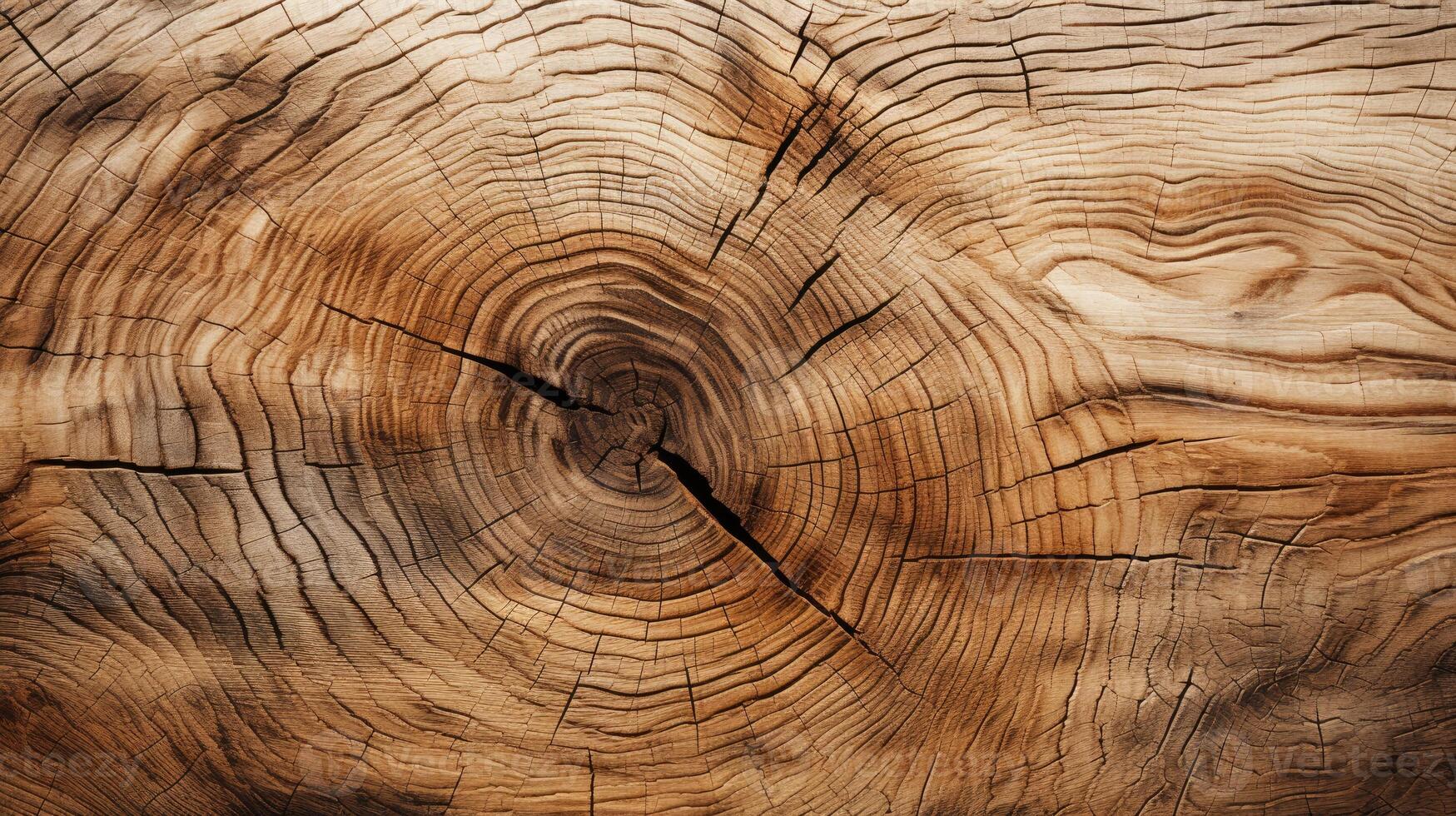 ai gerado mergulhar para dentro a orgânico calor do uma de madeira cortar textura. ai gerado foto