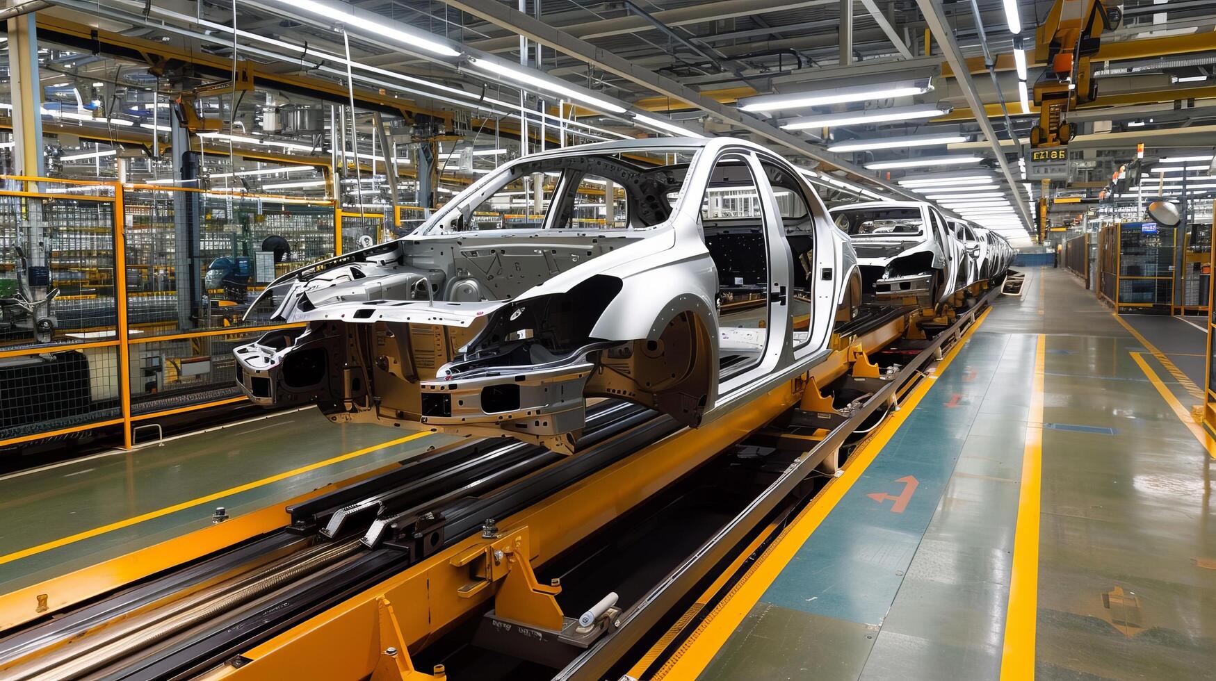 ai gerado avanços dentro artificial inteligência e máquina Aprendendo estão transformando para automotivo carro montagem plantar, carro fabricação processo foto