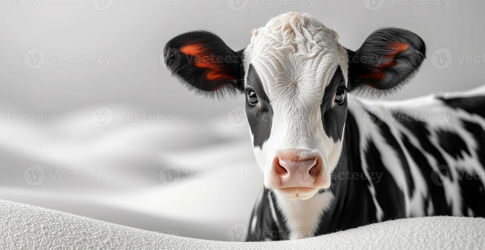 ai gerado vaca em branco isolado fundo, bezerro - ai gerado imagem foto