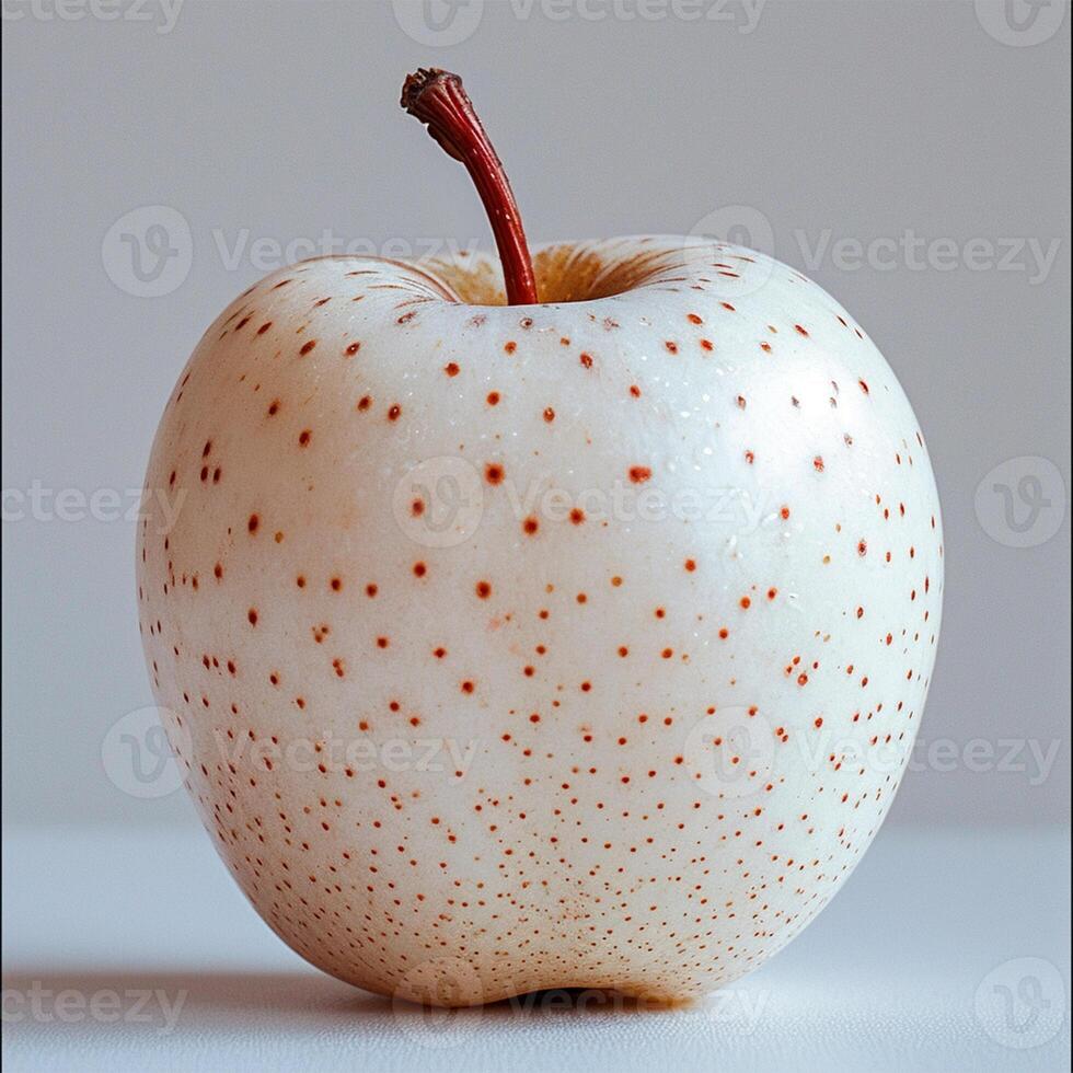 ai gerado maduro branco maçã em uma branco fundo - ai gerado imagem foto