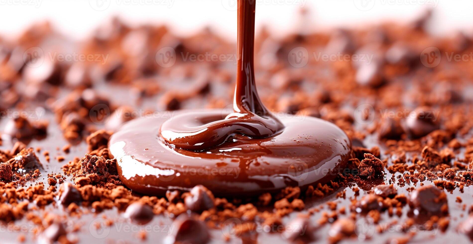 ai gerado líquido chocolate, leite creme chocolate - ai gerado imagem foto