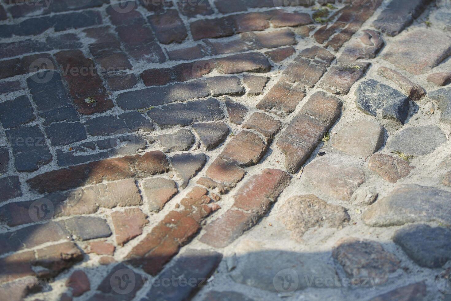 pedra estrada, pavimento. pedregulho calçada foto