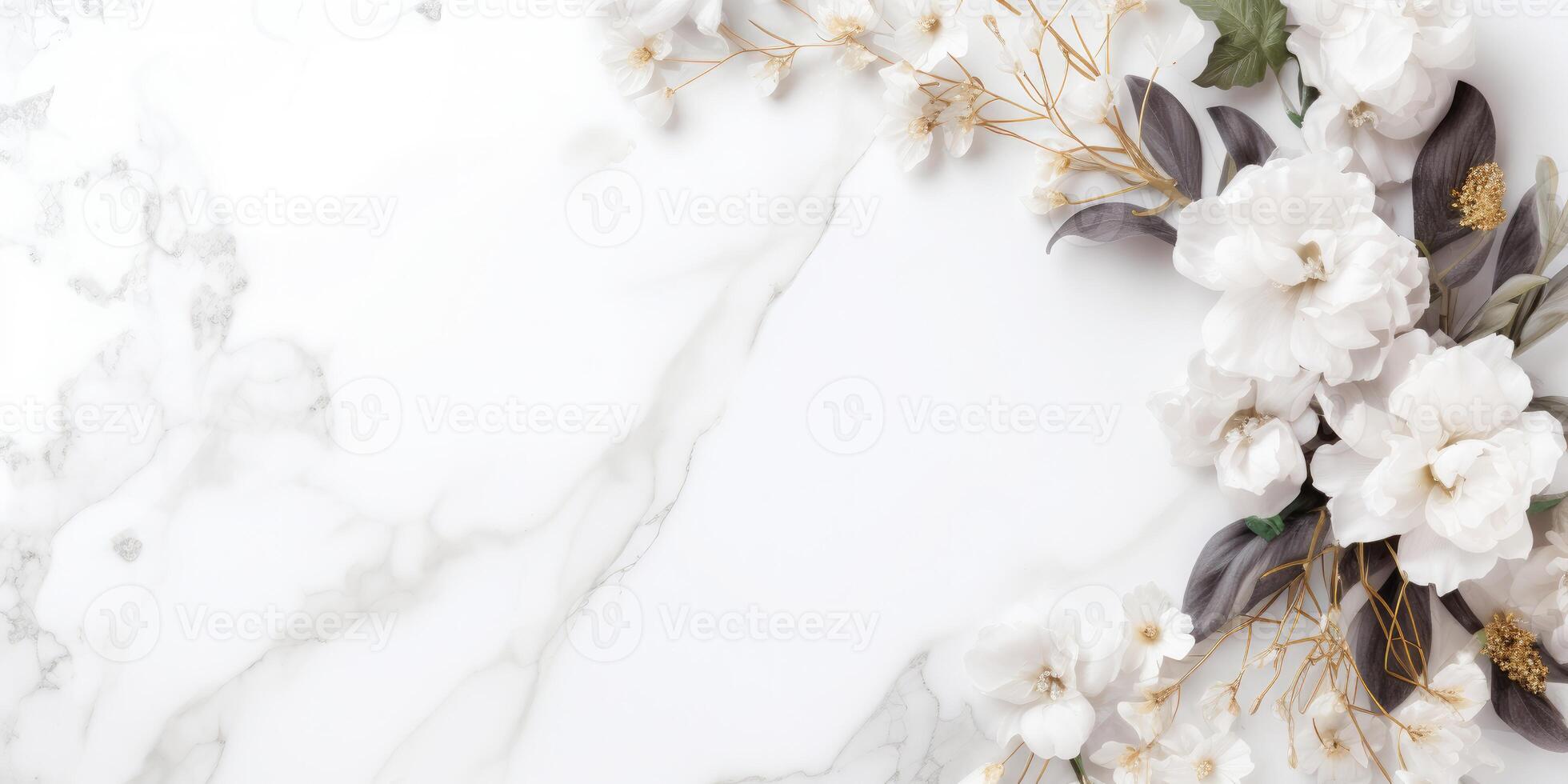 ai gerado elegante flor com espaço fundo foto