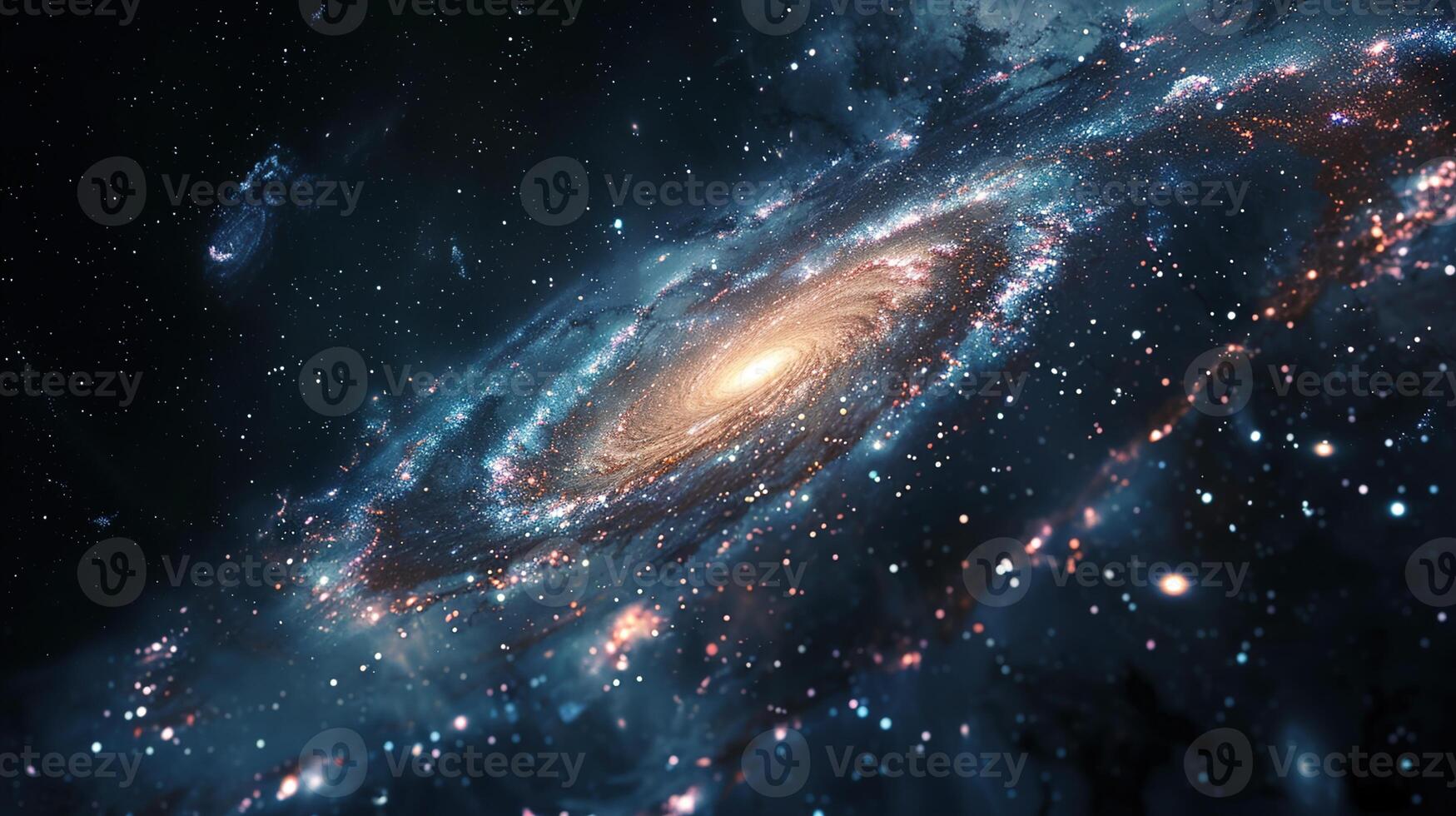 ai gerado galáctico esplendores revelado, profundo céu fotografia captura a intrincado espirais do distante galáxias e seus celestial companheiros. foto
