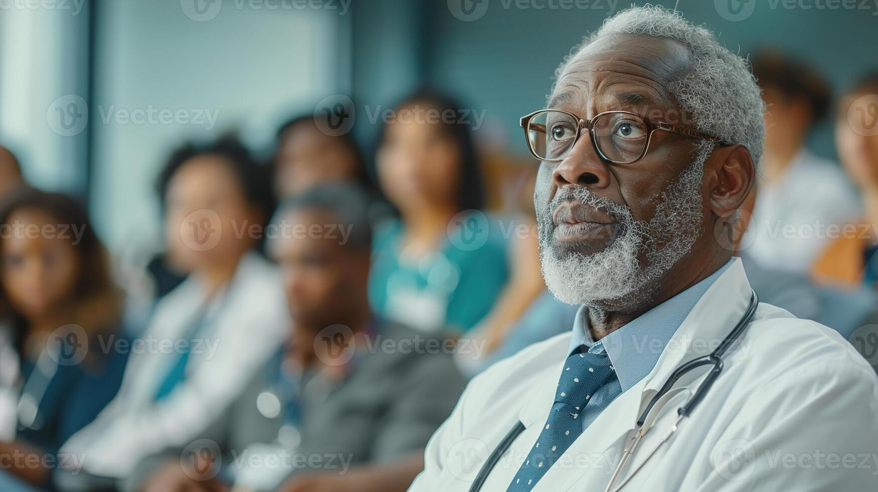 ai gerado cuidados de saúde seminário em doença prevenção para comunidade bem-estar. foto