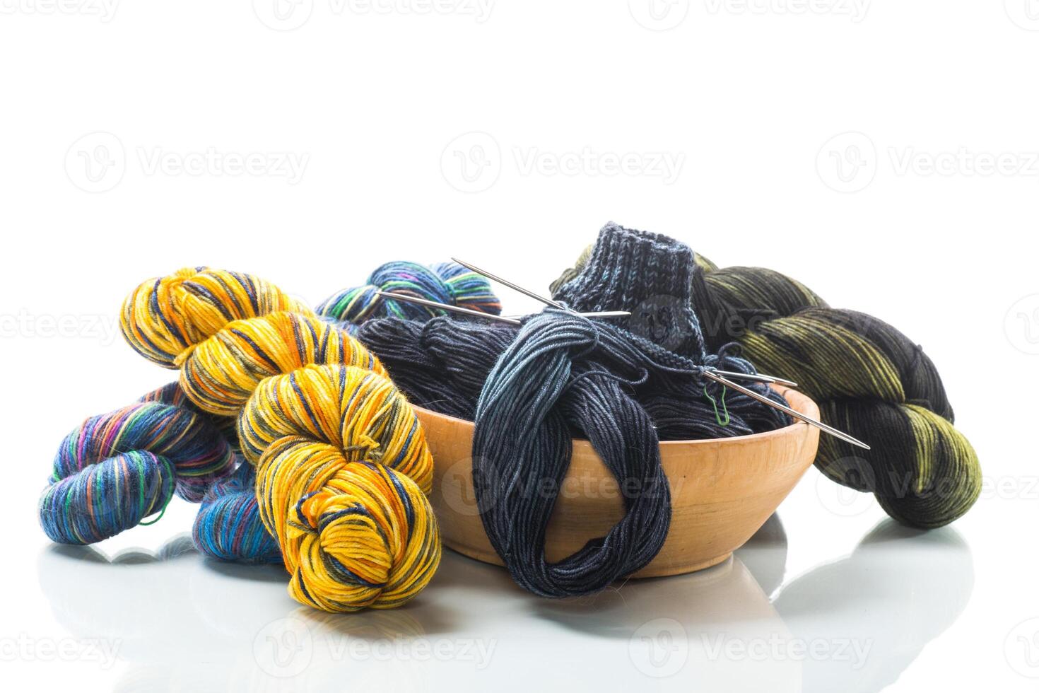 colori tópicos, tricô agulhas e de outros Itens para mão tricô foto