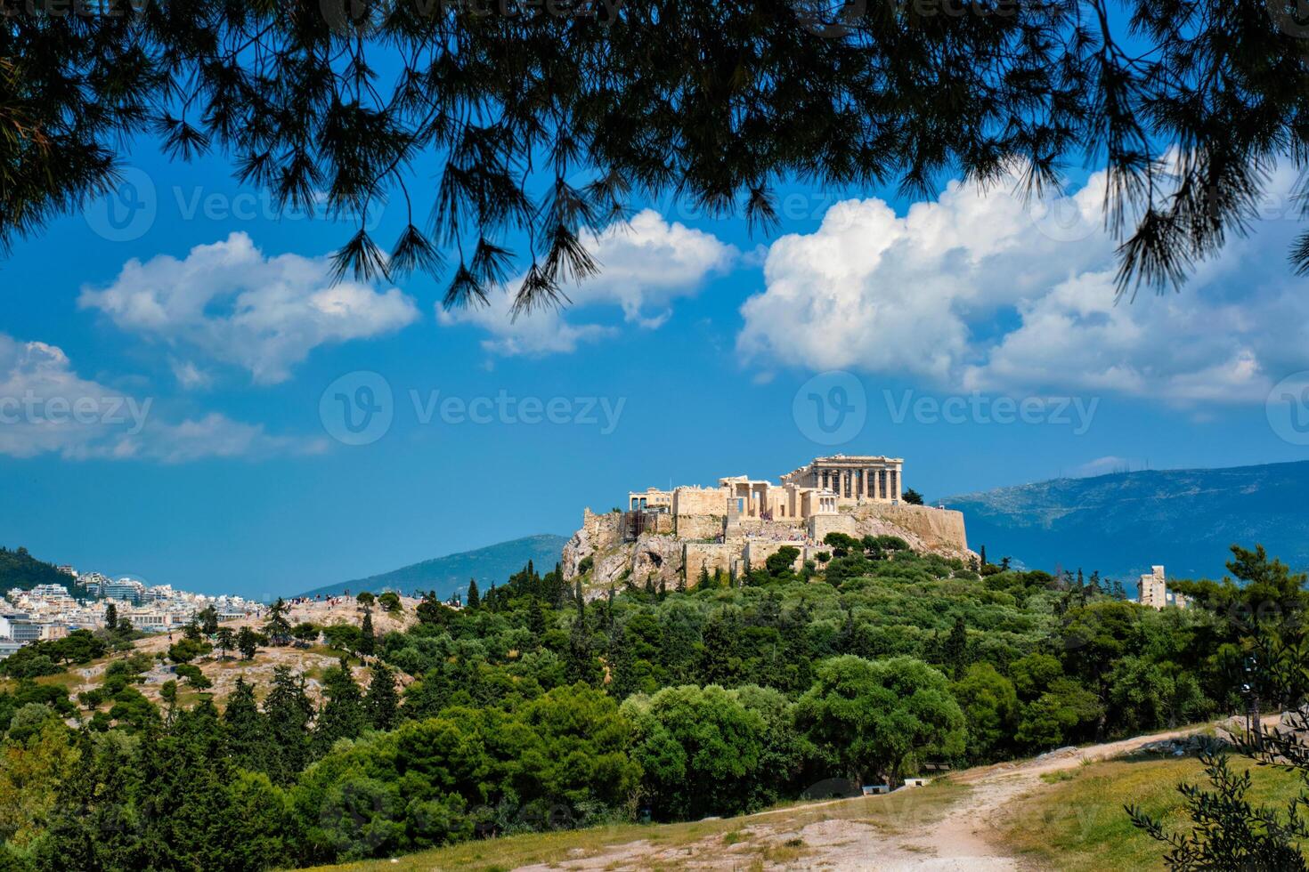 icônico partenon têmpora às a acrópole do Atenas, Grécia foto