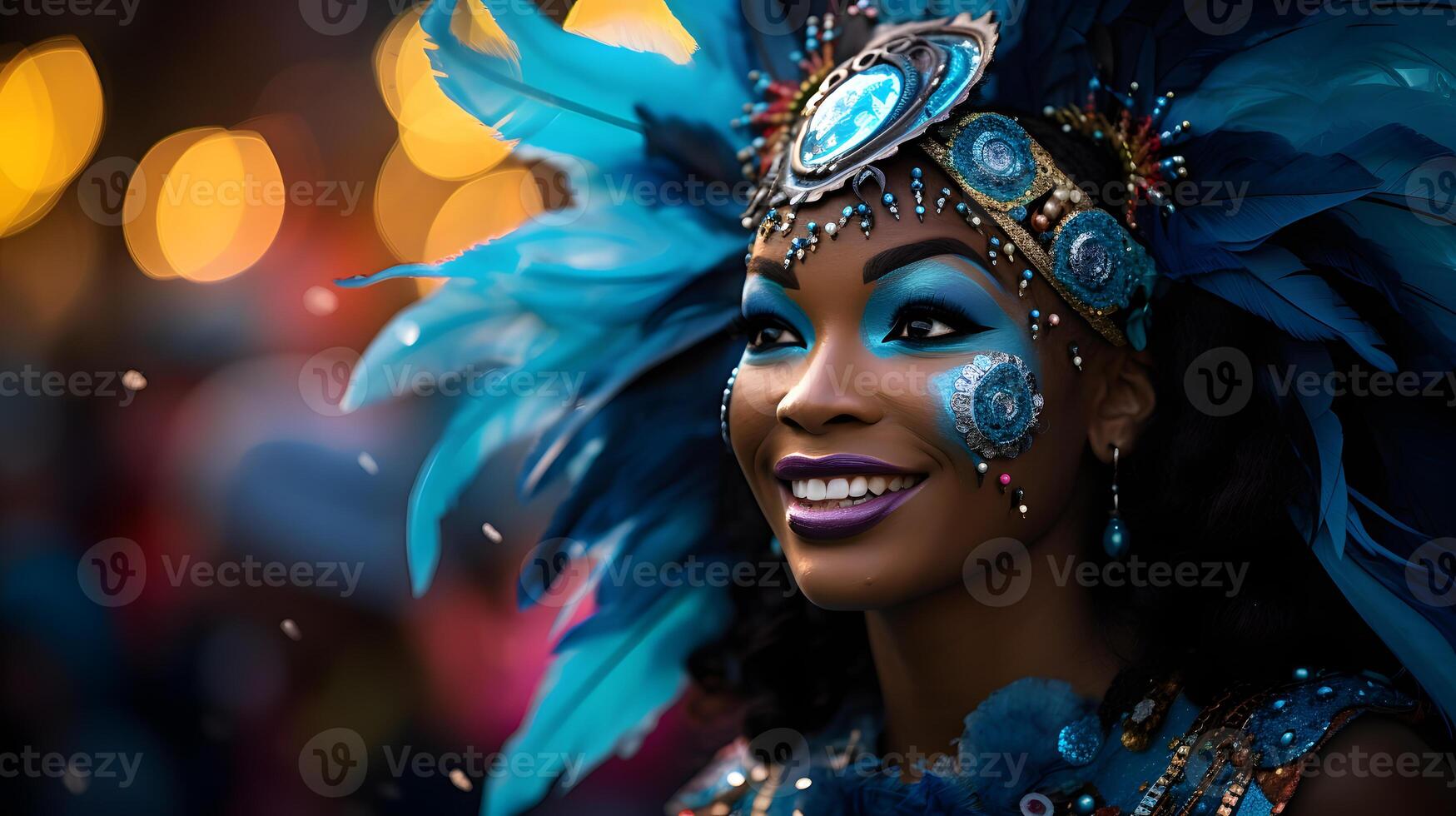 ai gerado a festivo tradições do carnaval com uma parada e vibrante fantasias foto