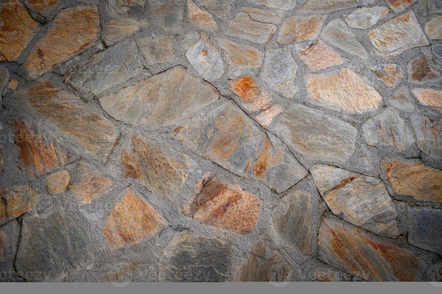 chão coberto com natural pedra Como uma fundo 6 foto