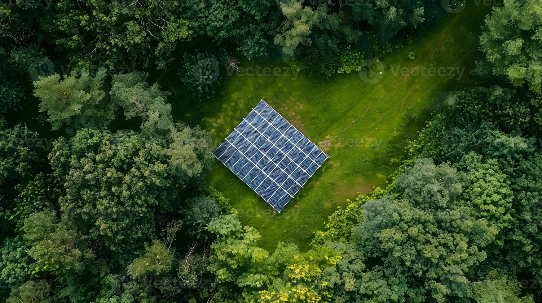 ai gerado Campos do solar painéis e sistemas para produzir verde eletricidade. ai gerado foto