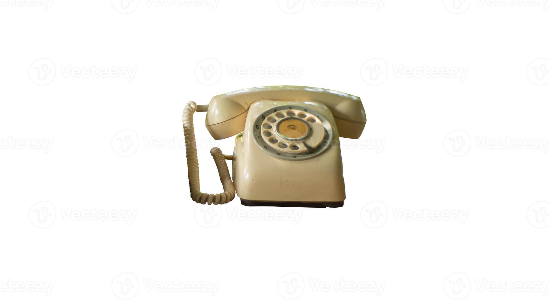 isolado vintage rotativo Telefone em branco bg foto