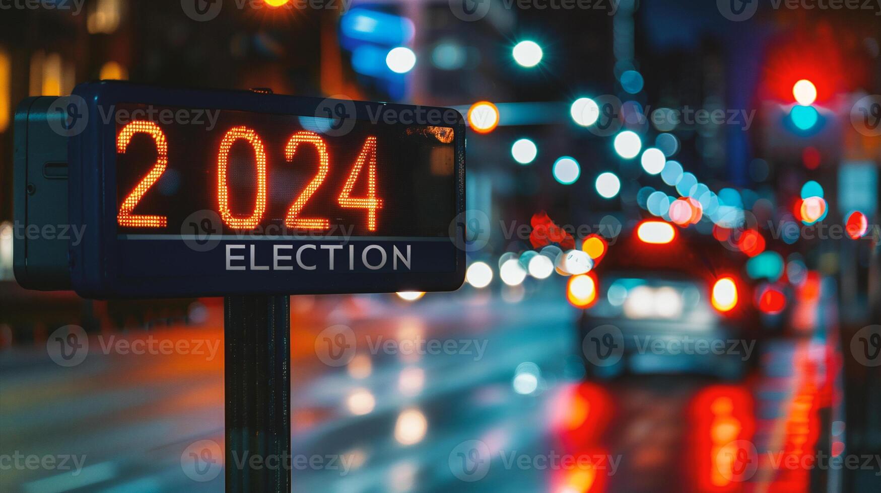 ai gerado placa com a inscrição 2024 eleição foto