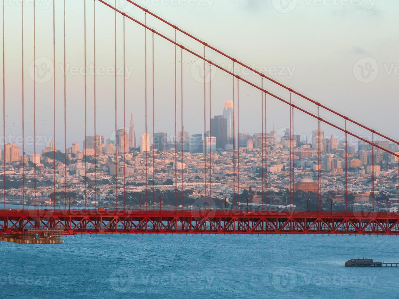 famoso dourado portão ponte, san francisco às pôr do sol, EUA foto