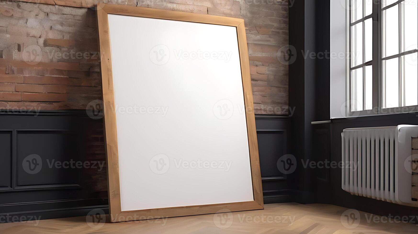 ai gerado branco em branco espaço, tela de pintura para criativo exibição publicidade brincar 3d foto