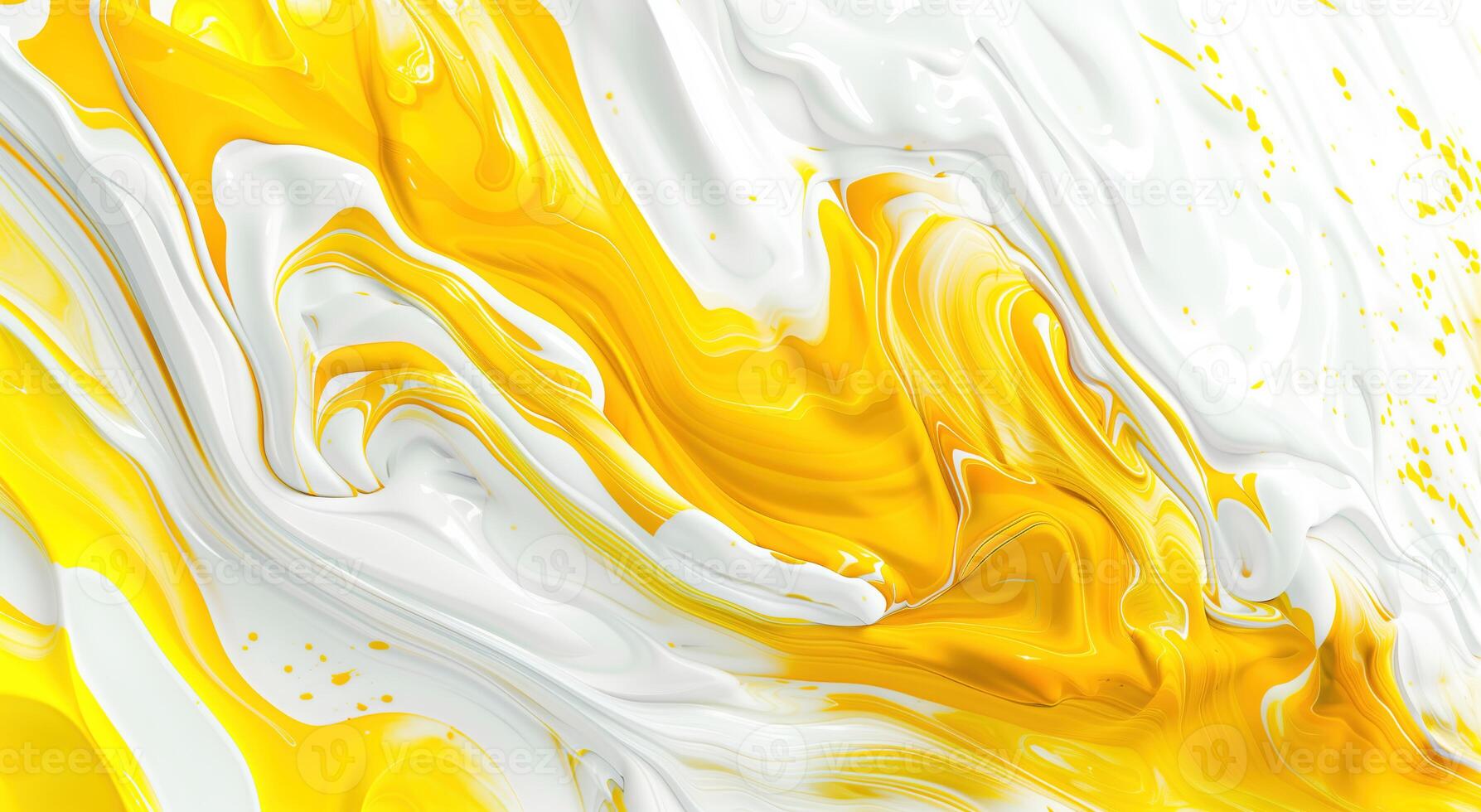 ai gerado amarelo acrílico pintura em tela de pintura foto