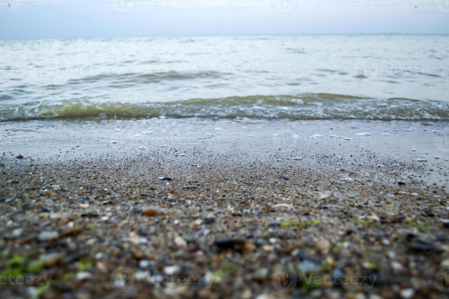 uma água do mar fechar acima. foto