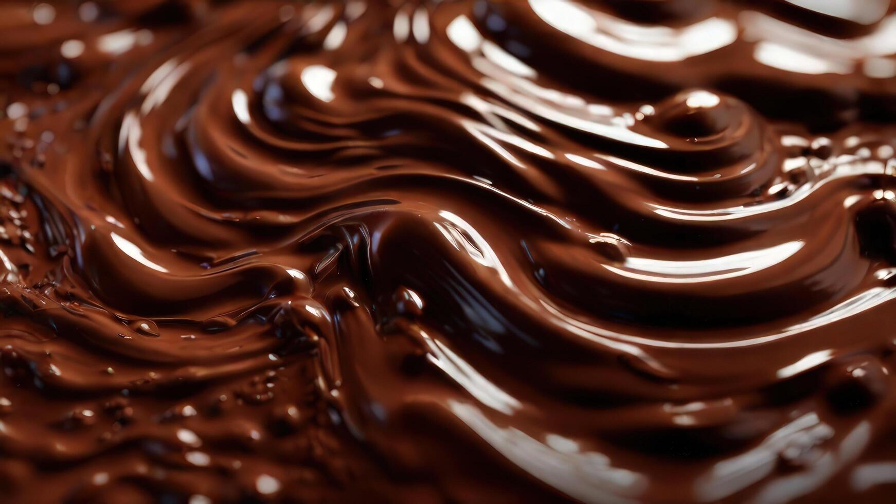 ai gerado líquido onda chocolate abstrato fundo foto