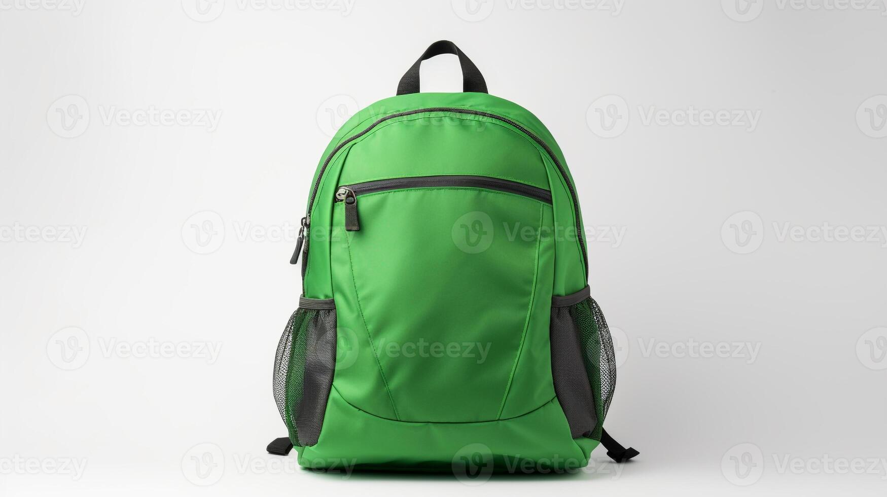 ai gerado verde mochila saco isolado em branco fundo com cópia de espaço para anúncio. ai gerado foto