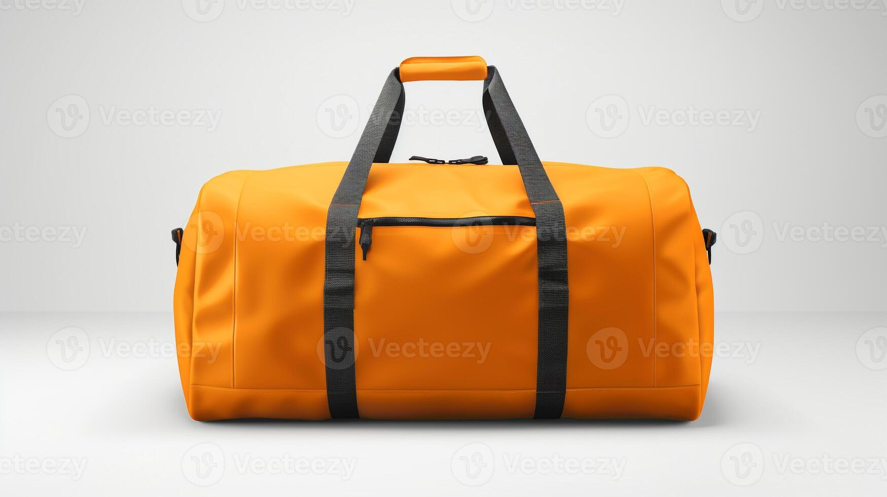 ai gerado laranja mochila saco isolado em branco fundo com cópia de espaço para anúncio. ai gerado foto