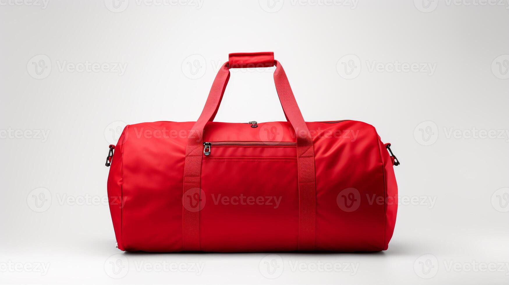 ai gerado vermelho mochila saco isolado em branco fundo com cópia de espaço para anúncio. ai gerado foto