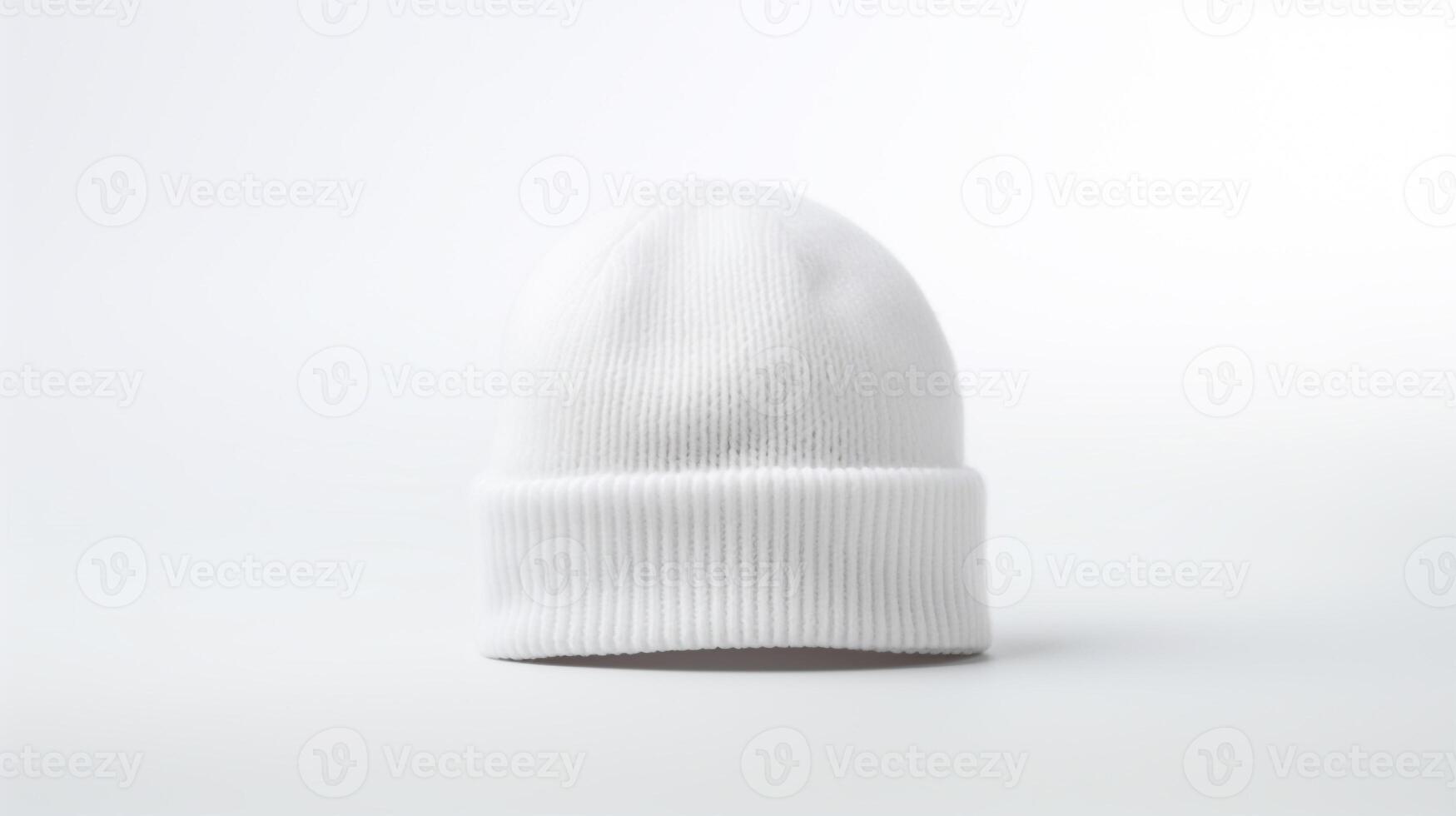 ai gerado foto do branco gorro boné isolado em branco fundo. ai gerado