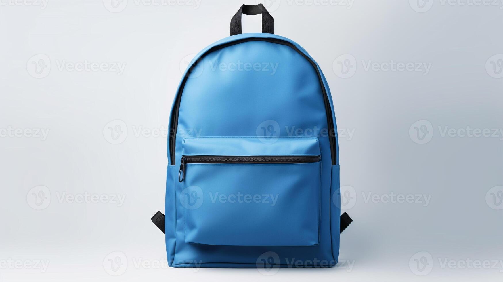 ai gerado ardósia azul mochila saco isolado em branco fundo com cópia de espaço para anúncio. ai gerado foto