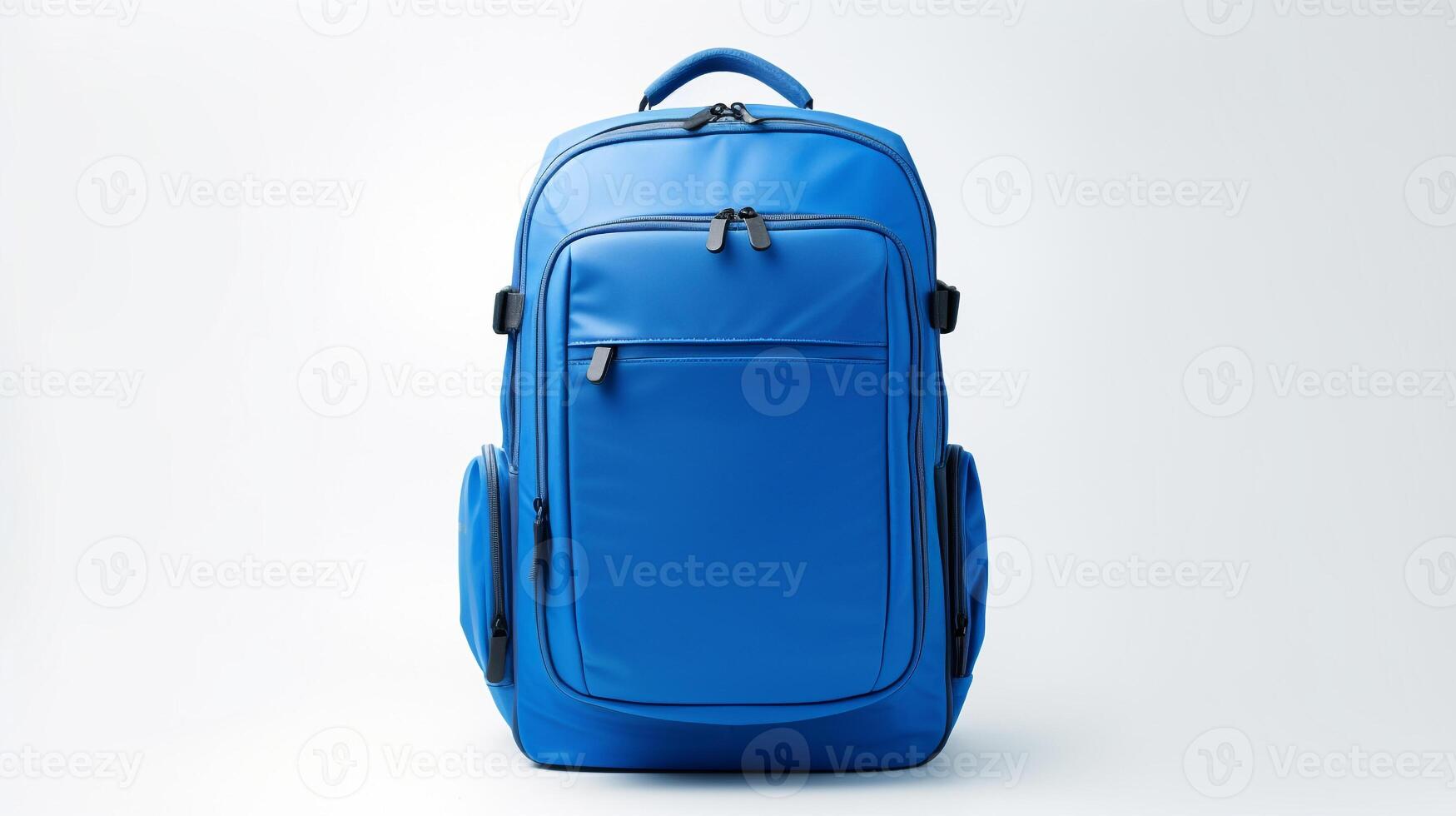 ai gerado azul Câmera mochila saco isolado em branco fundo com cópia de espaço para anúncio. ai gerado foto