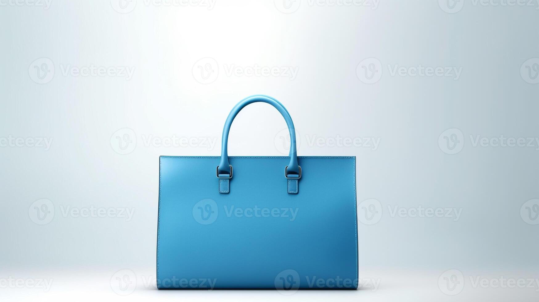 ai gerado azul couro saco isolado em branco fundo com cópia de espaço para anúncio. ai gerado foto