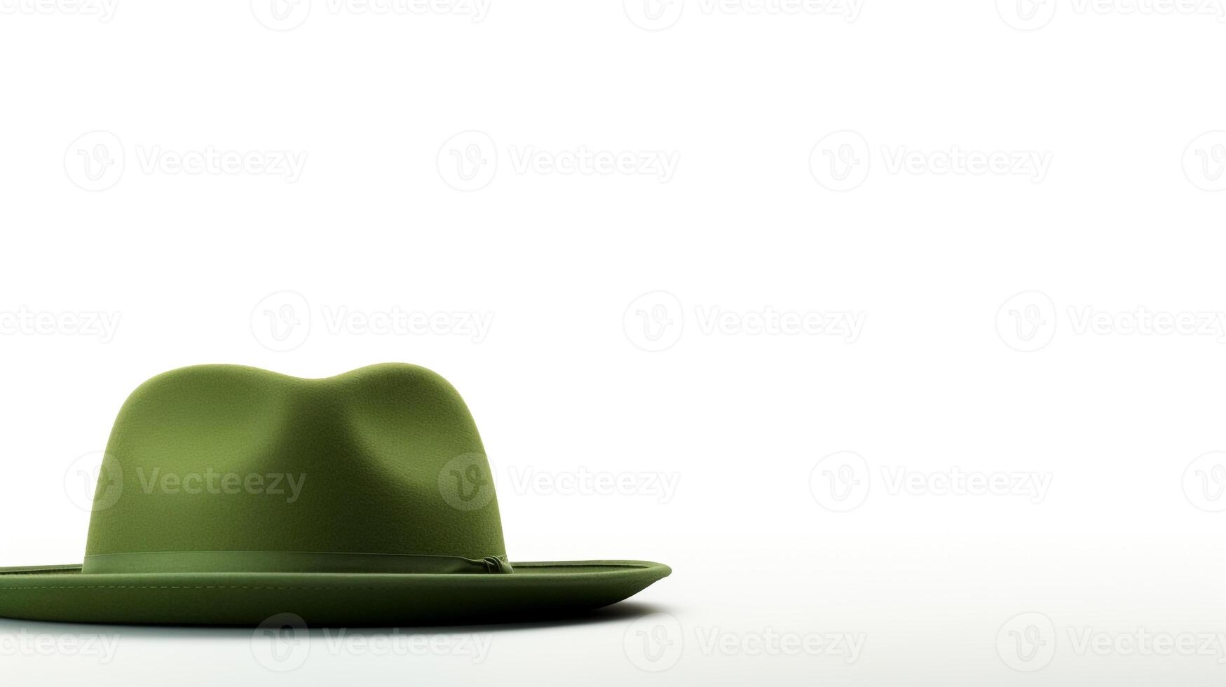 ai gerado foto do verde Panamá chapéu isolado em branco fundo. ai gerado