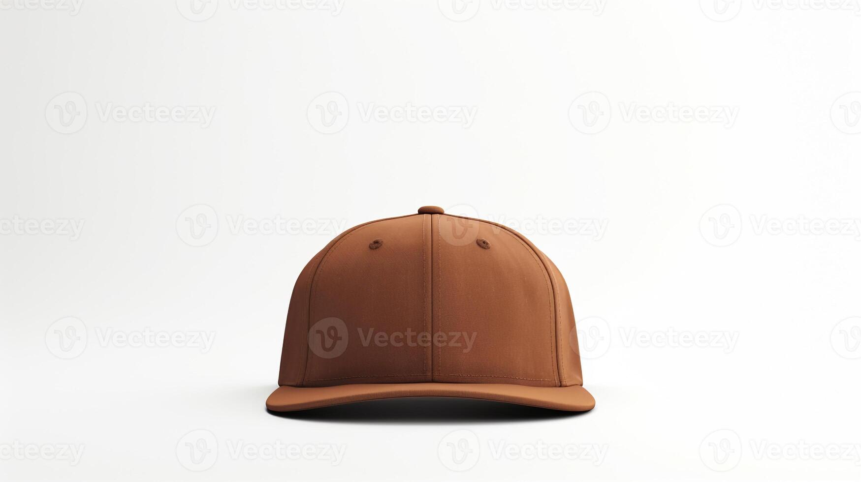 ai gerado foto do Castanho snapback isolado em branco fundo. ai gerado