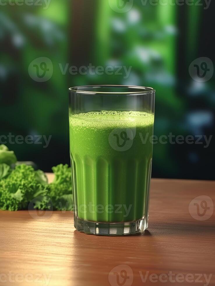 ai gerado uma vidro do vegetal batido foto