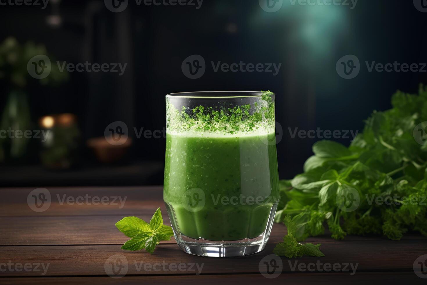 ai gerado uma vidro do vegetal batido foto