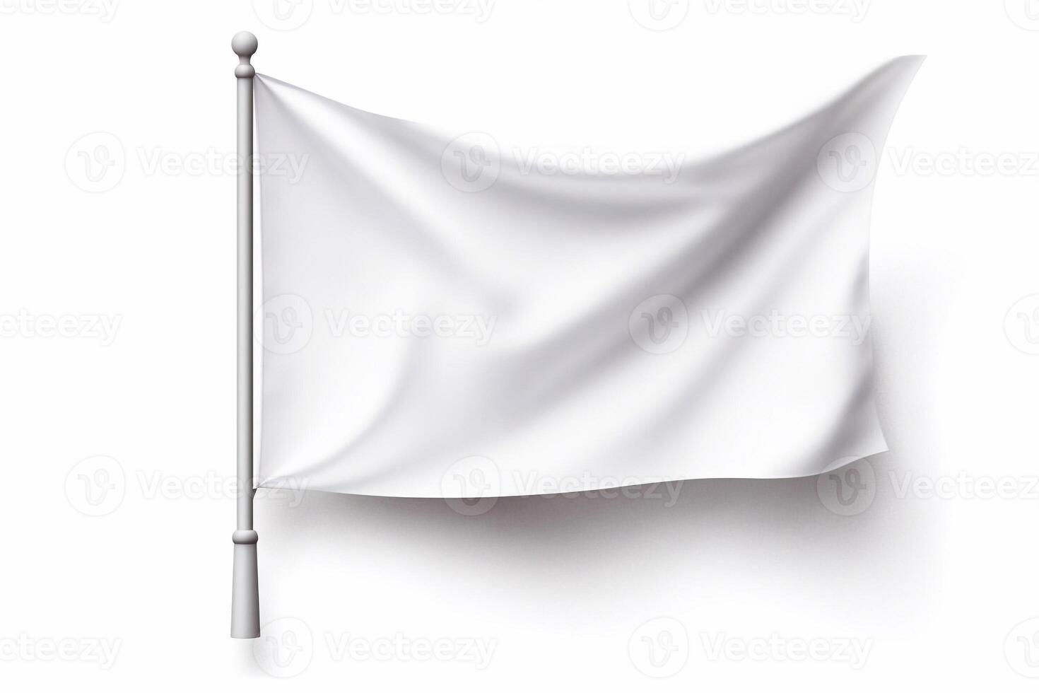 ai gerado em branco branco bandeira. bandeira brincar. foto