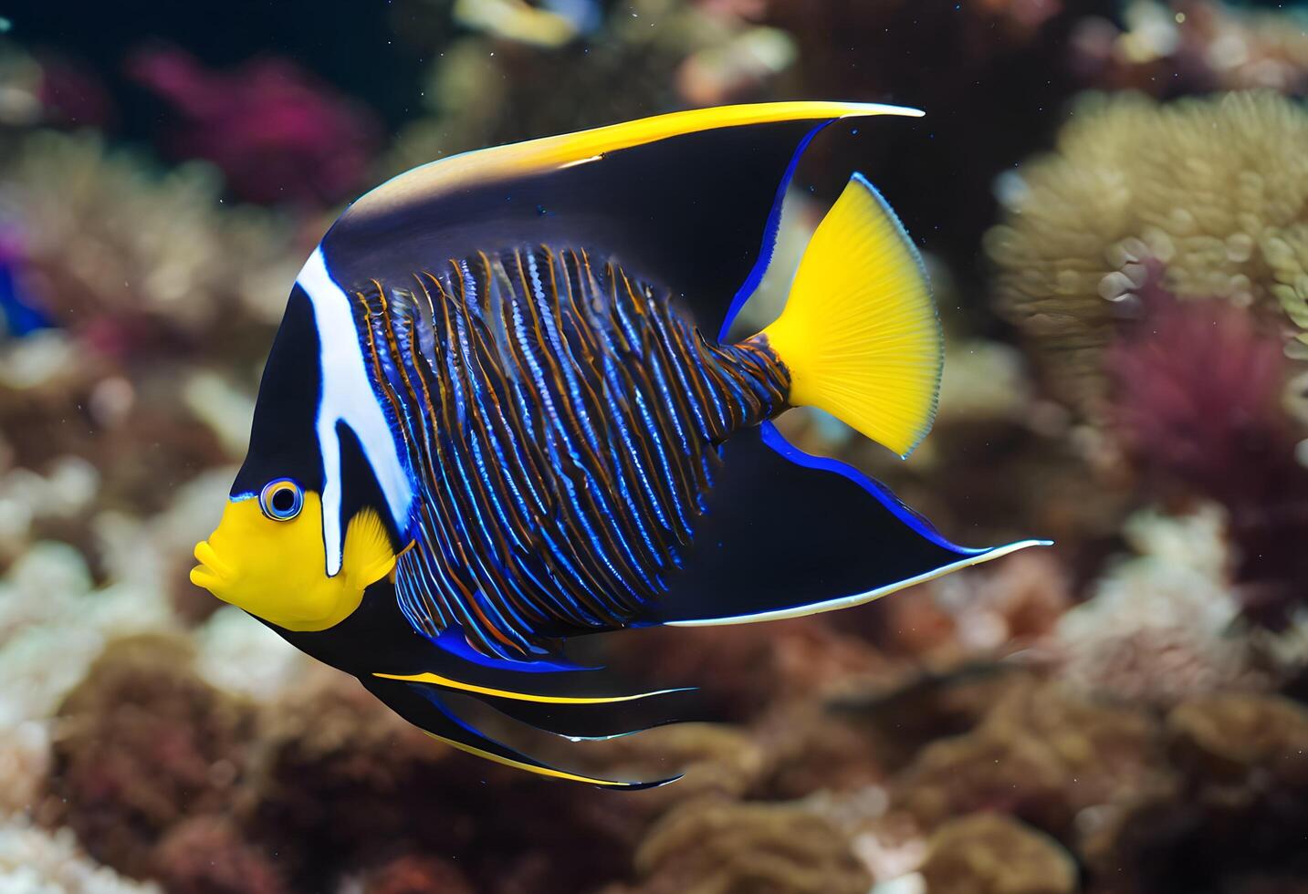 ai gerado uma Visão do a anjo peixe foto