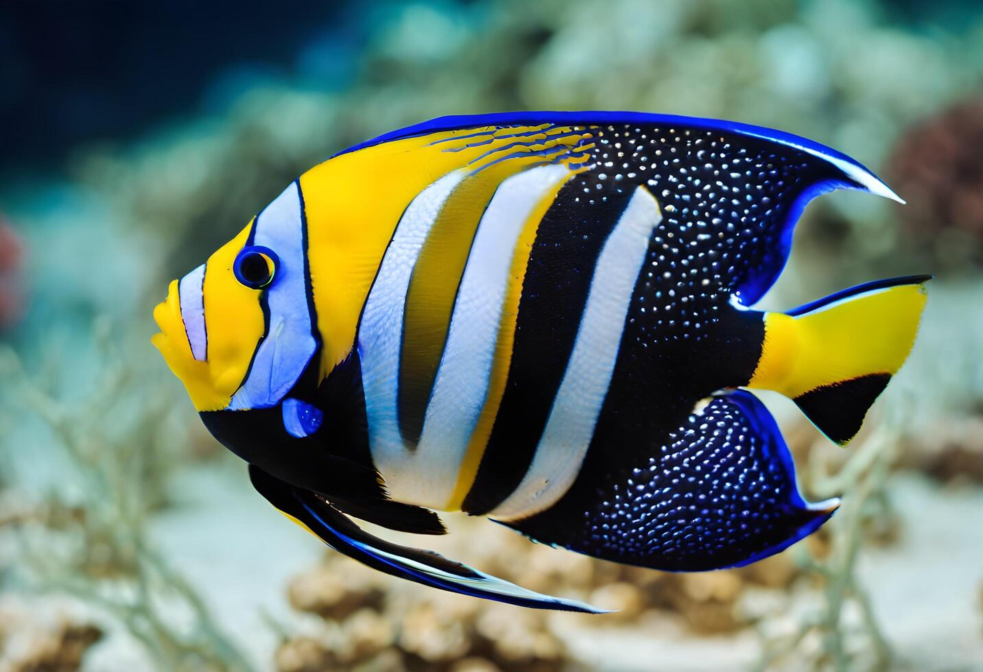 ai gerado uma Visão do a anjo peixe foto