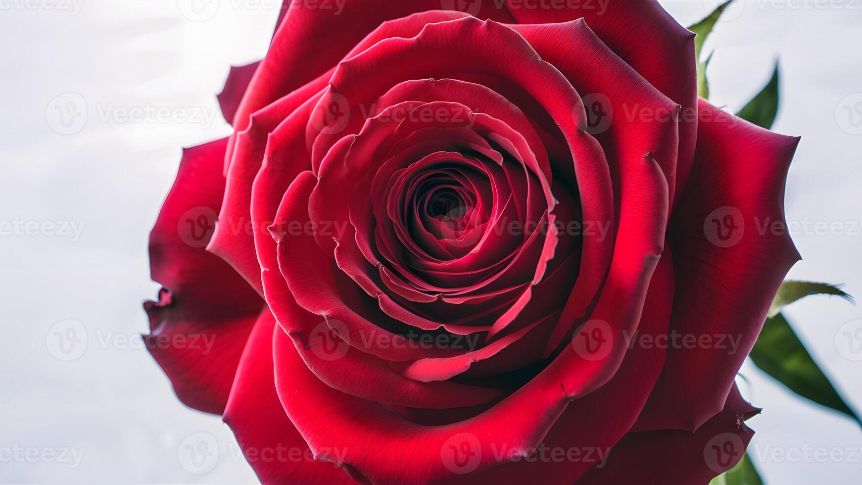 ai gerado sujeito lindo vermelho rosa macro isolado em imaculado branco fundo foto