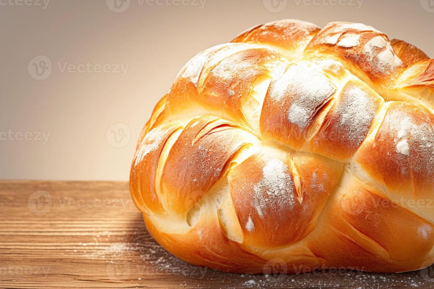 ai gerado pão deleite fechar acima do fresco quente cozinhou pão textura foto