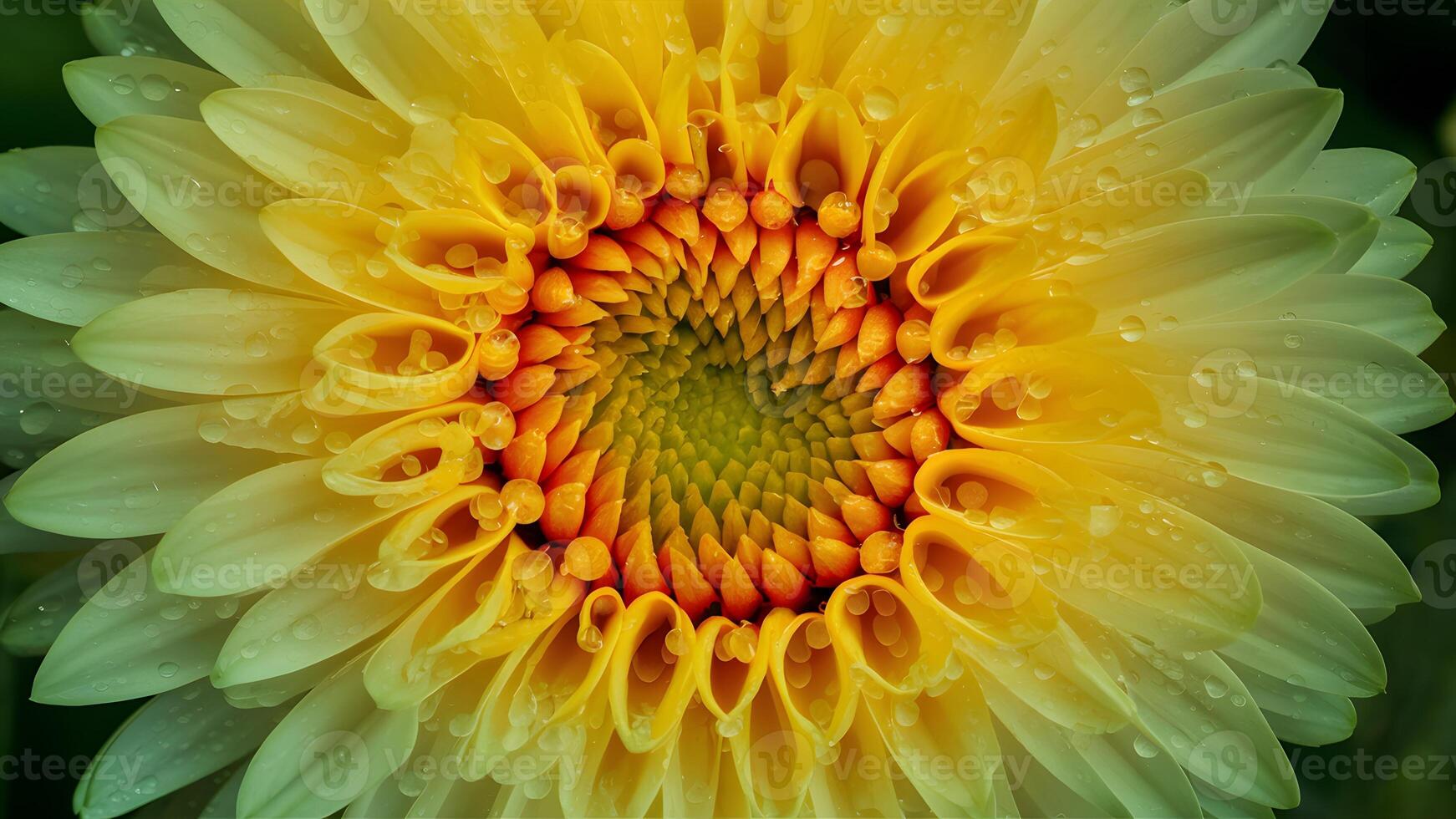 ai gerado foto abstrato macro foto do flor com água gotas, artístico movimento