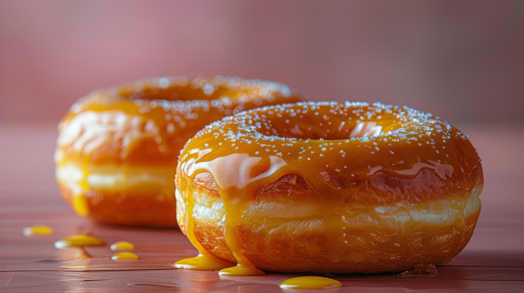 ai gerado envidraçado rosquinha com mordida ocupado Fora foto